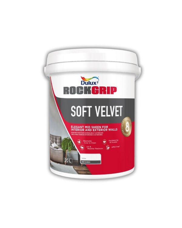 20Lt RockGrip Soft Velvet WHITE