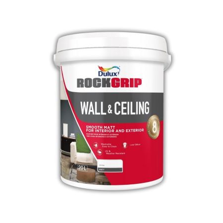 20Lt RockGrip Wall & Ceiling WHITE
