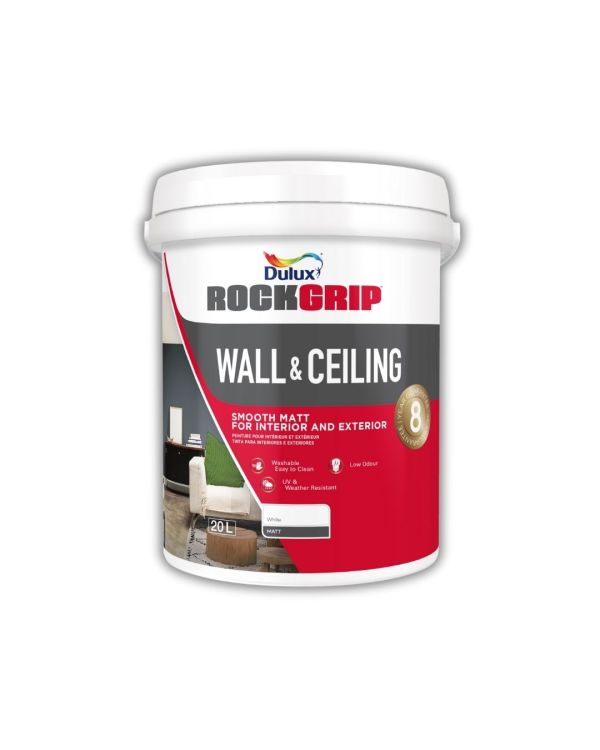 20Lt RockGrip Wall & Ceiling WHITE