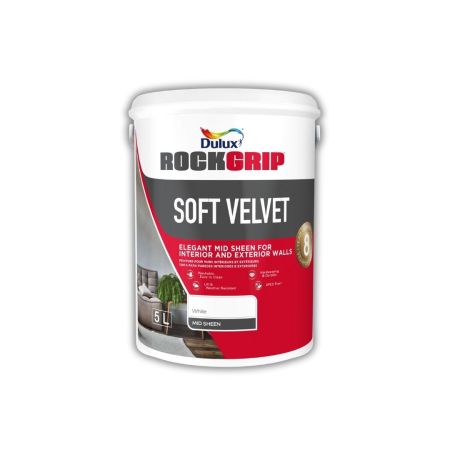 5Lt RockGrip Soft Velvet WHITE