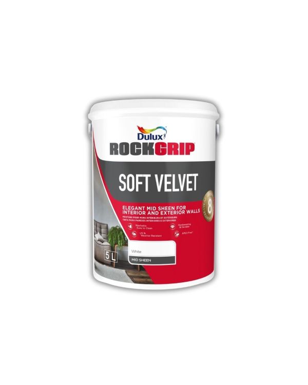 5Lt   RockGrip Soft Velvet WHITE
